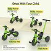 Bautia Kids Tricycle for Toddlers 1-3 with Push Handle, 5 in 1 Baby Balance Bike for 1-4 Years Old Boys Girls Gift with Removable Pedals (No Parent Steering Version) view 2