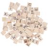 100PCS Wood Letter Tiles Wooden Alphabet Tiles A Z Capital Letters for Crafts, Pendants, Spelling view 1