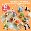 30 Pack Animal Plush Keychains Bulks  Valentines Day Gifts for Kids, Small Stuffed Animals Toys with Gift Boxes, School Classroom Party Favors for Students & Christmas Goodie Bag Fillers view 3