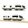 MyKaFort Electric Wooden Train Set with Magnetic Connectors  Battery-Powered Motorized for Toddlers & Kids | Compatible with Thomas Brio | Bullet Train Design Powerful Engine (Battery not Included) view 1