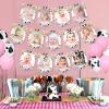 Cow 12 Month Photo Banner Farm Cow photo banner for Newborn to 12 Months Birthday Party Farm Animals First Birthday Decoration Cow Party Cowboy Cowgirl First Bday Supplies for Girl view 2