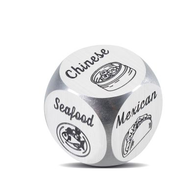 Delujouberst Food Dice Decider Date Night Ideas for Couples Dinner Dice Iron Gifts for 6th Anniversary Wedding Gifts