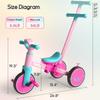 Bautia Kids Tricycle with Push Handle for Toddlers 1-4 Years Old Boys Girls Gift, 5 in 1 Baby Balance Bike for Toddlers 1-3 with Removable Pedals (No Parent Steering Version) view 2