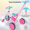 Bautia Kids Tricycle with Push Handle for Toddlers 1-4 Years Old Boys Girls Gift, 5 in 1 Baby Balance Bike for Toddlers 1-3 with Removable Pedals (No Parent Steering Version) view 4