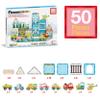 PicassoTiles Metro City Hospital Magnetic Tile Building Set with 8 Vehicles and Figures Educational Magnet Blocks Construction for Kids Age 3 Plus STEM Role Play Town Imagination Learning Toy PTQ14 view 3