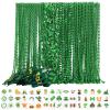 Becfupo 196Pcs St. Patrick's Day Accessories: 100 Pcs Metallic Green Beaded Necklaces & 96 Pcs Temporary Tattoo Stickers - Irish Party Favors view 1