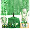 Becfupo 196Pcs St. Patrick's Day Accessories: 100 Pcs Metallic Green Beaded Necklaces & 96 Pcs Temporary Tattoo Stickers - Irish Party Favors view 4