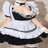 1/6 Scale Female Clothes, Female Maid Clothes Set Dress Apron Headdress High Socks Outfit Clothing for 12inch PH TBL JO Action Figure Body (Black) view 1