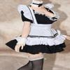 1/6 Scale Female Clothes, Female Maid Clothes Set Dress Apron Headdress High Socks Outfit Clothing for 12inch PH TBL JO Action Figure Body (Black) view 4