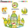 PicassoTiles Magnetic Tile Farm Animal Building Playset with 8 Character Figures STEM Construction Toy for Kids Age 3 Plus Educational Pretend Play Learning Blocks Farmyard Creative Activity Kit PTQ17 view 3