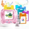 Spanish & English Talking Flash Cards for Toddlers, 510 Sight Words Bilingual Pink Educational Toys for Girls, Autism Sensory Speech Therapy Toys, Espaola Pocket Vocabulary Learning for Kids view 1