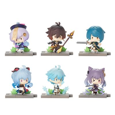 GENSHIN IMPACT Battlefield Valor Themed Series Blind Box - Liyue (All 6 Styles in a Set, with no duplicates), Whole Set(6)
