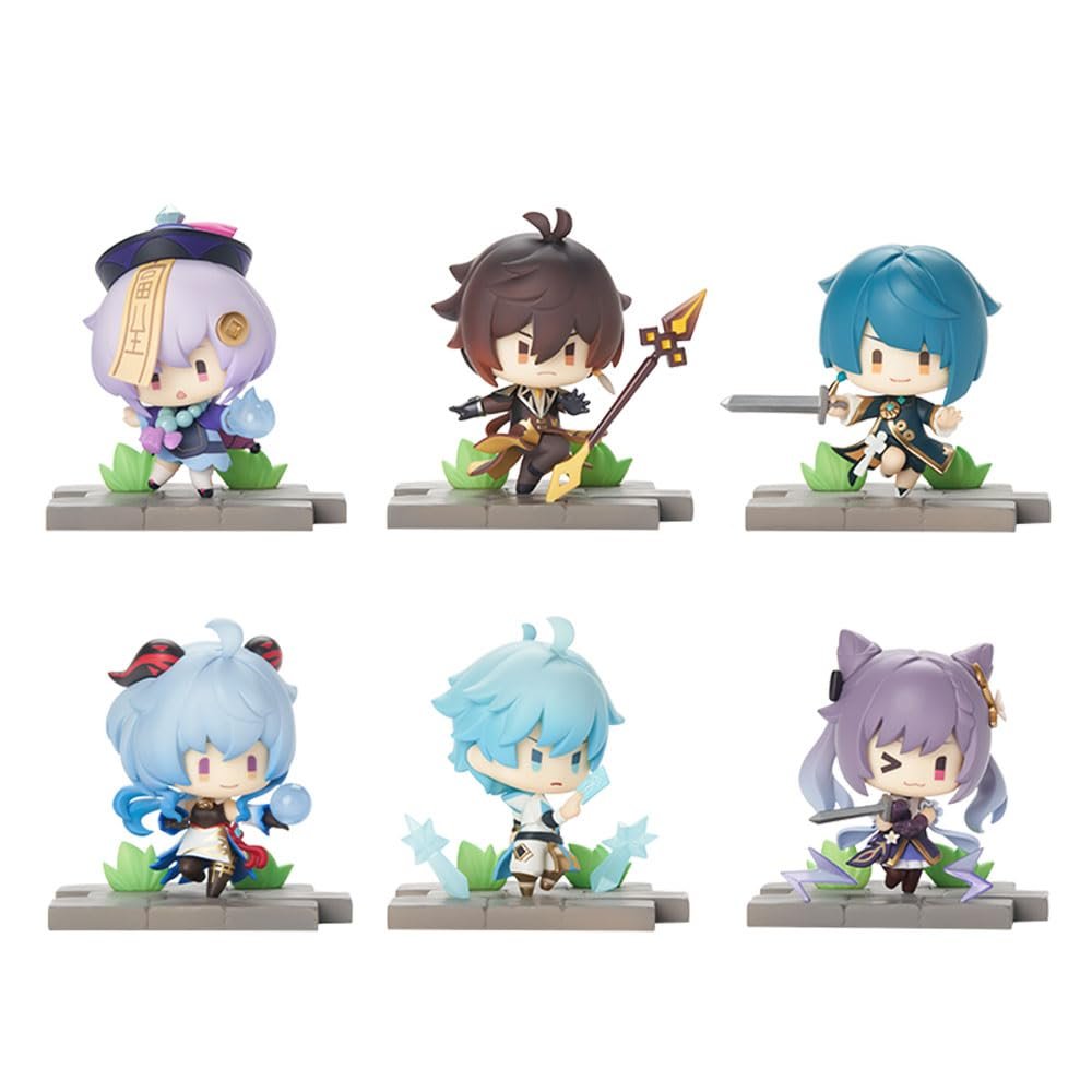 GENSHIN IMPACT Battlefield Valor Themed Series Blind Box - Liyue (All 6 Styles in a Set, with no duplicates), Whole Set(6)