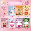 32 Sheets Valentine Stickers for Kids, Valentine's Day Make a Face Stickers, Make Your Own Stickers 8 Designs of Animal Owl Rabbit Bear Stickers for Boys Girls view 2