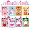 32 Sheets Valentine Stickers for Kids, Valentine's Day Make a Face Stickers, Make Your Own Stickers 8 Designs of Animal Owl Rabbit Bear Stickers for Boys Girls view 3