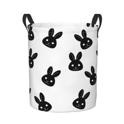 Foruidea Cute Cartoon Rabbit Print Laundry Basket,Laundry Hamper,Collapsible Storage Bin, Oxford Fabric Clothes Baskets,Nursery Hamper For Home,Office,Dorm,Gift Basket