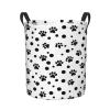 Foruidea Dalmatian Spot And Paws Dog Laundry Basket,Laundry Hamper,Collapsible Storage Bin, Oxford Fabric Clothes Baskets,Nursery Hamper For Home,Office,Dorm,Gift Basket view 1