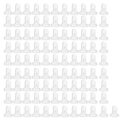 100Pcs Pacifier Clips Holders Suspender Mitten Binky Clip for DIY Teething Toys Baby Blankets Bib Holder Suit for 20mm Ribbon (White)