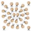 30 Pieces Wood Teething Grasping Toy Suspender Clips Natural Beech Wood Holder Charm DIY Chain Accessories view 1