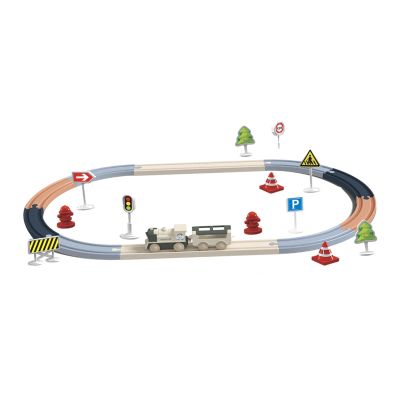 Puzzle Train Tracks Set Puzzle Track Building Toys Fun Preschool Educational Toy Electric Trains Play for Kids Birthday Gifts, 30pcs