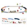 Puzzle Train Tracks Set Puzzle Track Building Toys Fun Preschool Educational Toy Electric Trains Play for Kids Birthday Gifts, 30pcs view 3