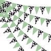 Kreatwow Western Cowboy Party Banner Western Cowboy Party Decorations Sage Green Cow Bandana Pennant Banner Bunting Banner Wild West Theme Baby Shower Party Supplies Farm Animal Theme Cow Garland view 1