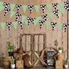 Kreatwow Western Cowboy Party Banner Western Cowboy Party Decorations Sage Green Cow Bandana Pennant Banner Bunting Banner Wild West Theme Baby Shower Party Supplies Farm Animal Theme Cow Garland view 3
