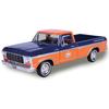 1979 F-150 Custom Pickup Truck Gulf Dark Blue and Orange 1/24 Diecast Model Car by Motormax 79652 view 1