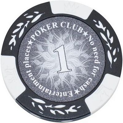 20PCS Poker Chips Club Games Chips, 14g Monte Carlo Clay Poker Set Texas Holdem Blackjack Values $1-$10000 Selectable for Playing Game Family Friends Party (Color : 20pcs, Size : $1)