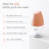 BuubiBottle Mini Slow Flow Bottle for Newborn Babies by Quark - with Anti-Colic RealFeel Nipple to Simulate Breastfeeding - BPA-Free, PVC-Free, Toxin-Free - 5 Oz Bottle with Lid, 2 Pack - Orange view 2