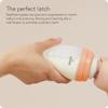 BuubiBottle Mini Slow Flow Bottle for Newborn Babies by Quark - with Anti-Colic RealFeel Nipple to Simulate Breastfeeding - BPA-Free, PVC-Free, Toxin-Free - 5 Oz Bottle with Lid, 2 Pack - Orange view 4