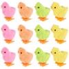 3 otters 12PCS Wind Up Chick Toys, Colorful Wind-Up Jumping Cute Chicken Plush Chicks Toys for Kids Goodie Bags, Party Favors view 1