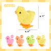 3 otters 12PCS Wind Up Chick Toys, Colorful Wind-Up Jumping Cute Chicken Plush Chicks Toys for Kids Goodie Bags, Party Favors view 2