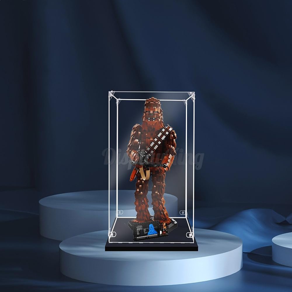 Acrylic Display case Compatible with Chewbacca 75371 3mm Thickness dust-Free and Crystal Clear Display case with Screw (Model Set is not Included) (with Background)(us Stock)