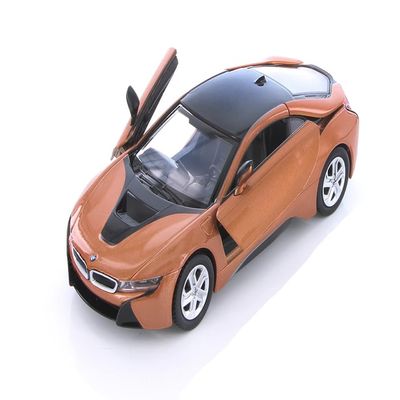 2018 i8 Coupe Metallic Orange with Black Top 1/24 Diecast Model Car by Motormax 79359orange