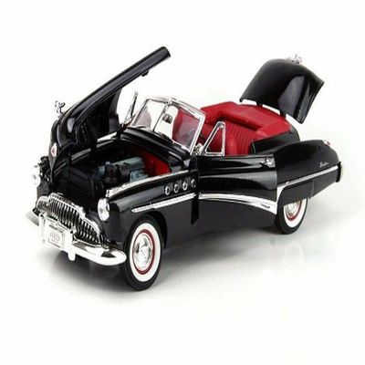 1949 Roadmaster Black with Red Interior 1/18 Diecast Model Car by Motormax 73116black