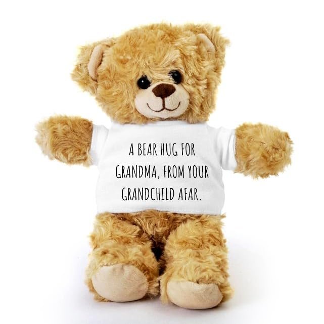 A Bear Hug for Grandma, from Your Grandchild Afar Teddy Bear Sentimental Gift - Birthday Idea