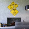 Hacky Sack Vintage Crossing Sign Zone Xing | Indoor/Outdoor Plastic | 14" Tall Rustic Kick College Game Foot Sack view 2