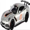 2019 Chevy Corvette ZR1#2 Silver with Black and Orange Stripes GT Racing Series 1/24 Diecast Model Car by Motormax 73785silver view 1