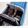 1968 Shelby GT500 Convertible Acapulco Blue Metallic with White Stripes Limited Edition to 1842 Pieces Worldwide 1/18 Diecast Model Car by Acme A1801848 view 3