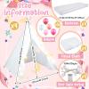 Lemosae 4 Pack Teepee Tent for Kids Slumber Party with Mattress,Fitted Sheet,Light String,Natural Cotton Washable Sleepover Tents for Girls Party Birthday Slumber Movie Night Supplies(White) view 2
