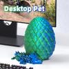 Flavery 3D Dragon Egg with Flexible Pearly Sheen Dragon Inside, 3D Printed Surprise Gift, Articulated Dragon Egg Fidget Toy, Dragon Figurine Decor (12 Dragon,Green Mix Blue) view 4