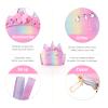 JYPS 7PCS Toddler Purse for Girl, Girls Wallet with Pretend Play Toys, Princess Toys with Kids Dress Up Jewelry Set (Rainbow Crown Unicorn) view 4