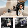 Anatec Baby Car Mirror, Rear Facing Car Seat Mirror for Infant Newborn with Hook Clip Design, Non-Shaking Wide Crystal View Shatterproof Crash Tested Adjustable view 2