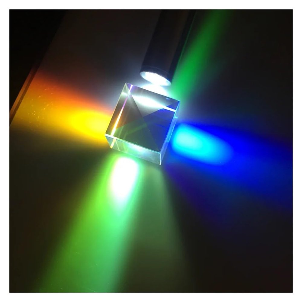 Artsim Prisms & Kaleidoscopes 1pcs 20 * 20 * 17mm Creative Photography of with Light Cube Colour Splitting Prism Science Classroom Optics Kits