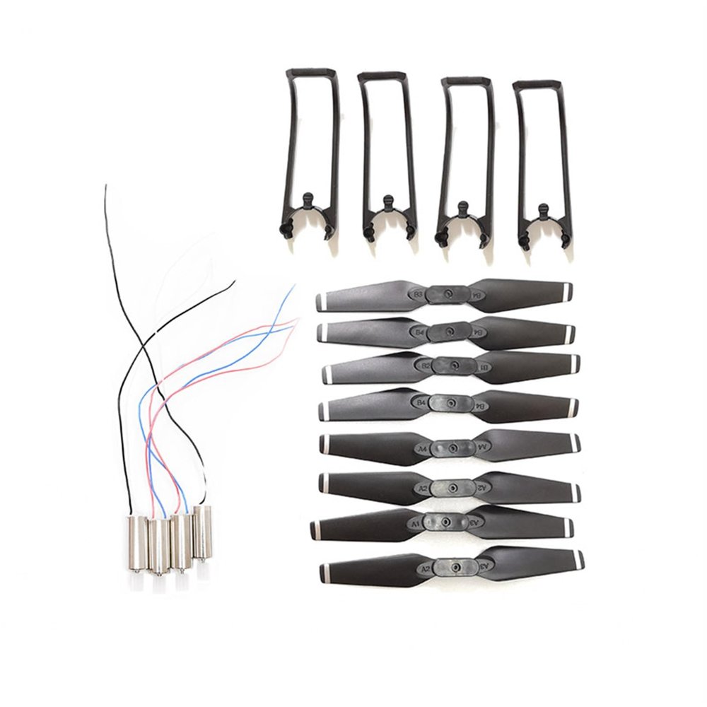 DAYUDDRICAR Drone Propeller Kit, for E99 Pro RC Drone Propeller Blade with Motor Engines Propeller Guard Kit Spare Part for E99 Rc Quadcopter Drone Accessories Spare Part