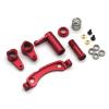 DAYUDDRICAR RC Car Steering Part, for ZD-Racing 1/10 RC Car Metal Steering Component Assembly Kit Replacement for ZD-Racing DBX-10 1/10 Car Upgrade Accessoreis (Color : 1 Set Red) view 1