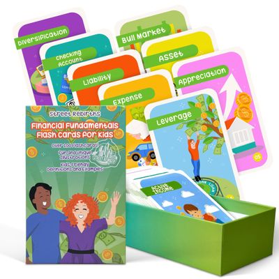 110 Financial Literacy Flash Cards for Kids & Teens - Learn Money Management, Budgeting, Savings & Investment Skills - Engaging Educational Tool With Fun Activities - Cash Flow & Economic Empowerment