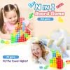 BBnote 64PCS Stack Game for Adult & Kids, Tetra Board Tower Games for Family Travel Party, 2 Players Balance Stacking Toy, Team Toys Building Block view 4