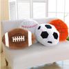 13.7'' Soccer Ball Pillow Fluffy Football Plush Pillow Throw Pillow Soft Stuffed Soccer Ball Plush Pillow Toy Durable Round Soccer Ball Shaped Pillow Sport Toys Gift for Kids Room Decor view 3